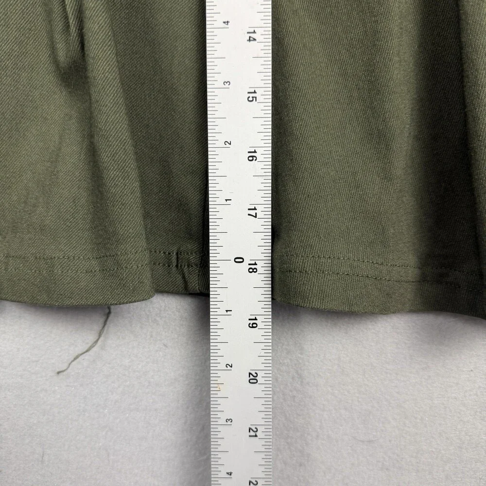 NWT Thrill Plus Size 2X Green Pleated Mini Skirt Y2K High Rise Soft Stretchy - Picture 4 of 5